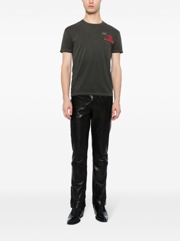 ⁦bead-embellished logo-embroidered T-shirt⁩ - الصورة ⁦4⁩