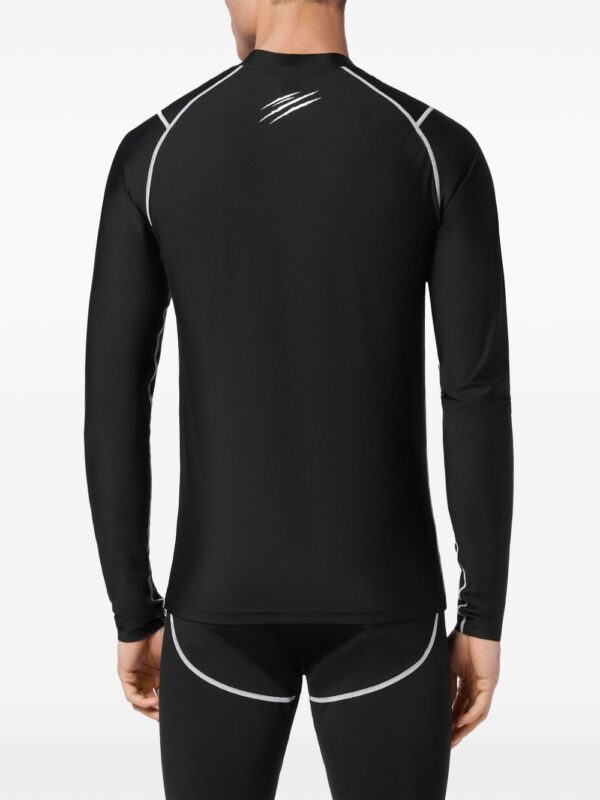 ⁦contrast-stitch long-sleeve T-shirt⁩ - الصورة ⁦2⁩