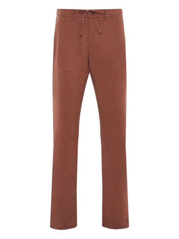 drawstring straight-leg trousers