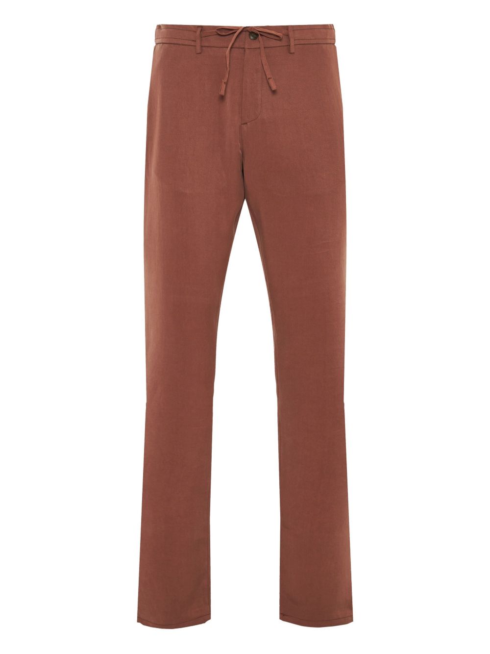 drawstring straight-leg trousers