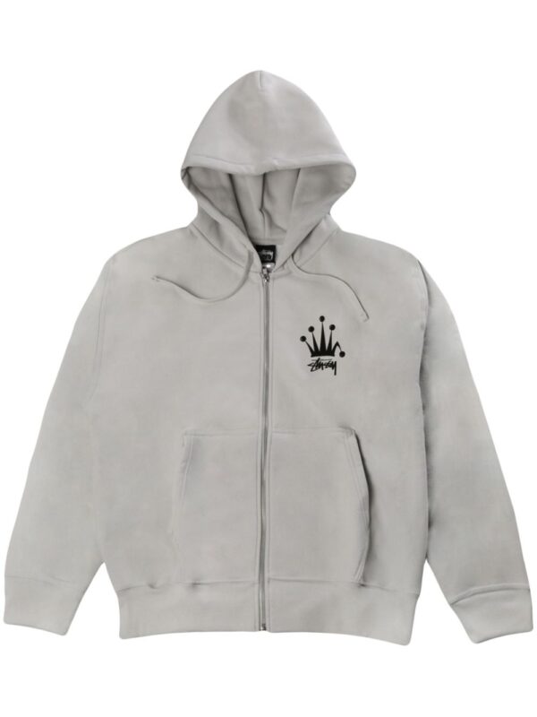 crown-print hoodie