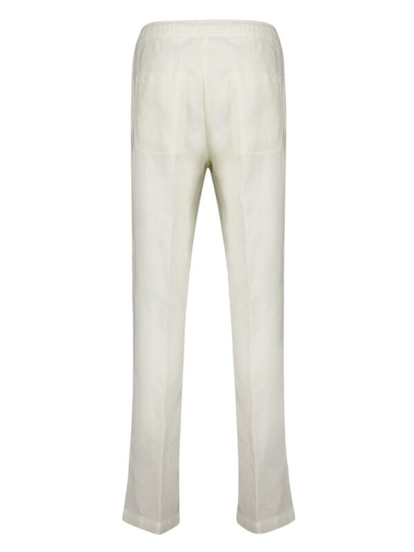 linen straight-leg trousers