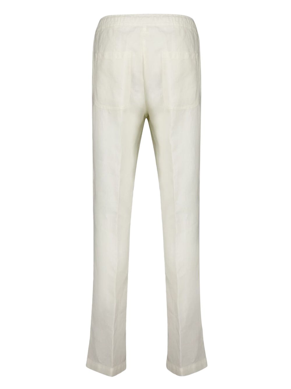 linen straight-leg trousers