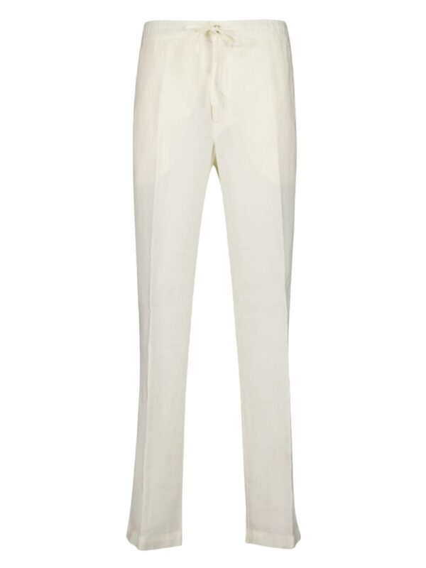 ⁦linen straight-leg trousers⁩ - الصورة ⁦3⁩