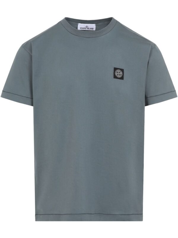 Compass-patch cotton T-shirt