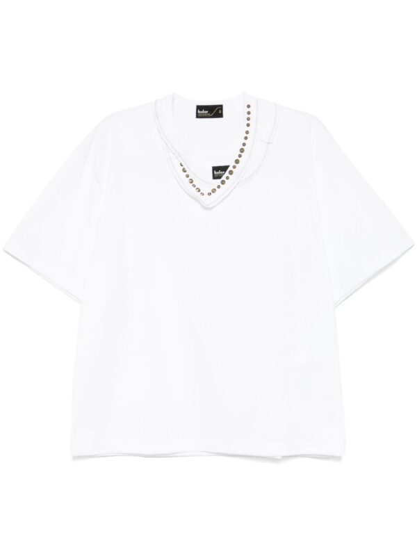 contrasting collar t-shirt