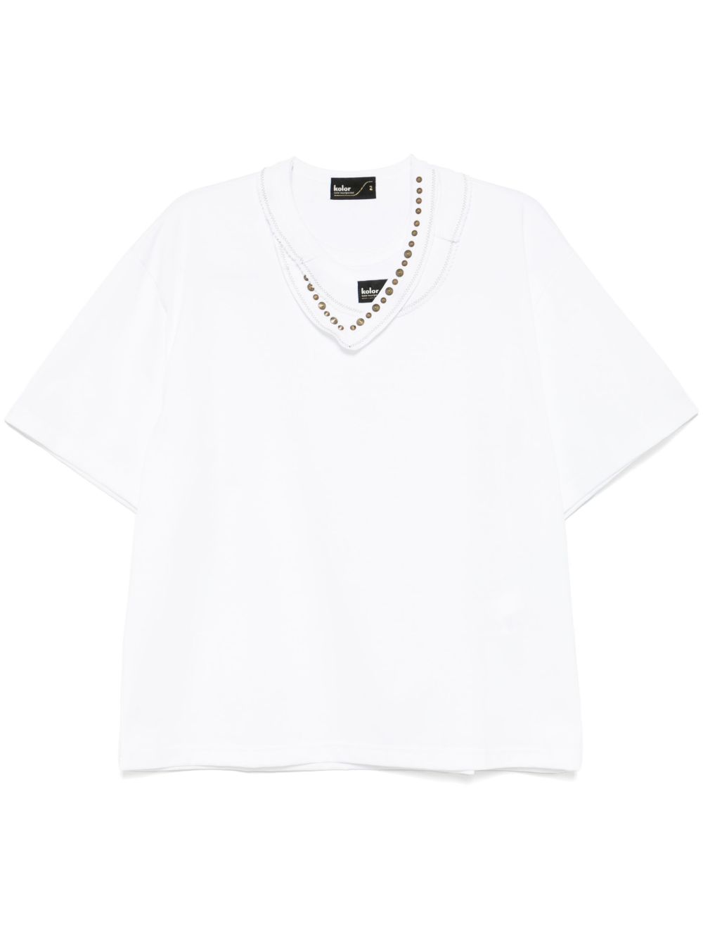 contrasting collar t-shirt