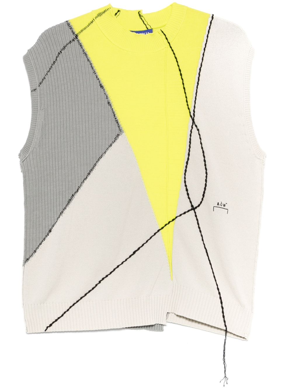 decorative-stitch vest