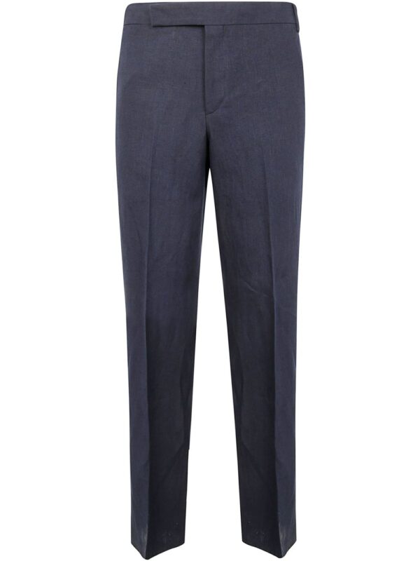⁦linen straight-leg trousers⁩ - الصورة ⁦2⁩