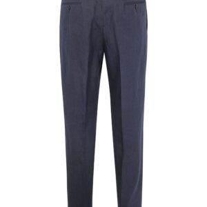 linen straight-leg trousers