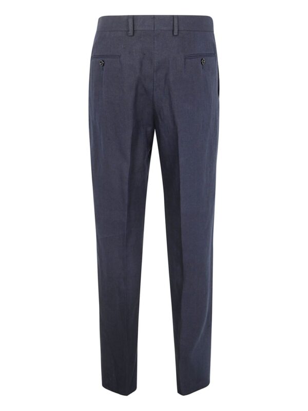 linen straight-leg trousers