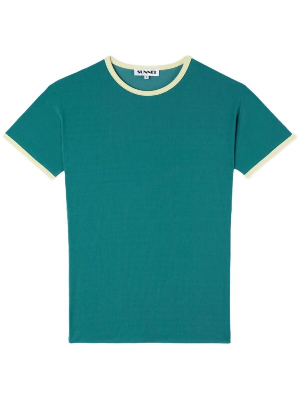 contrasting-trim T-shirt