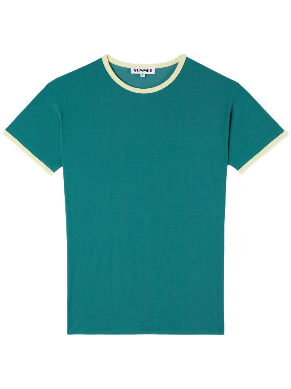 contrasting-trim T-shirt