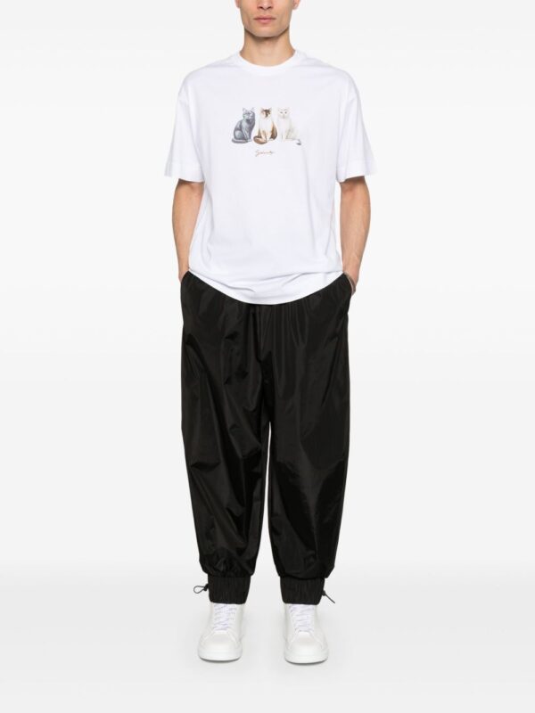 ⁦cats-print T-shirt⁩ - الصورة ⁦3⁩