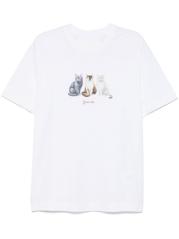 cats-print T-shirt