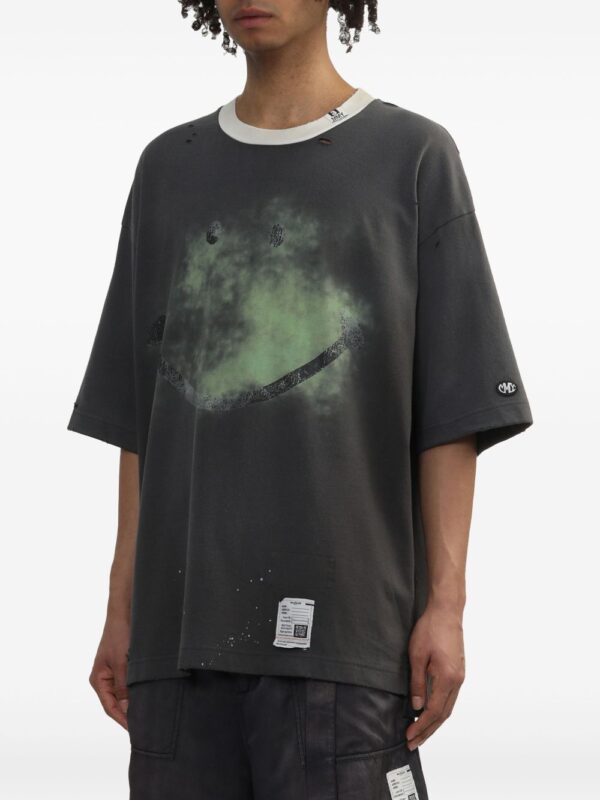 ⁦distressed-effect T-shirt⁩ - الصورة ⁦5⁩