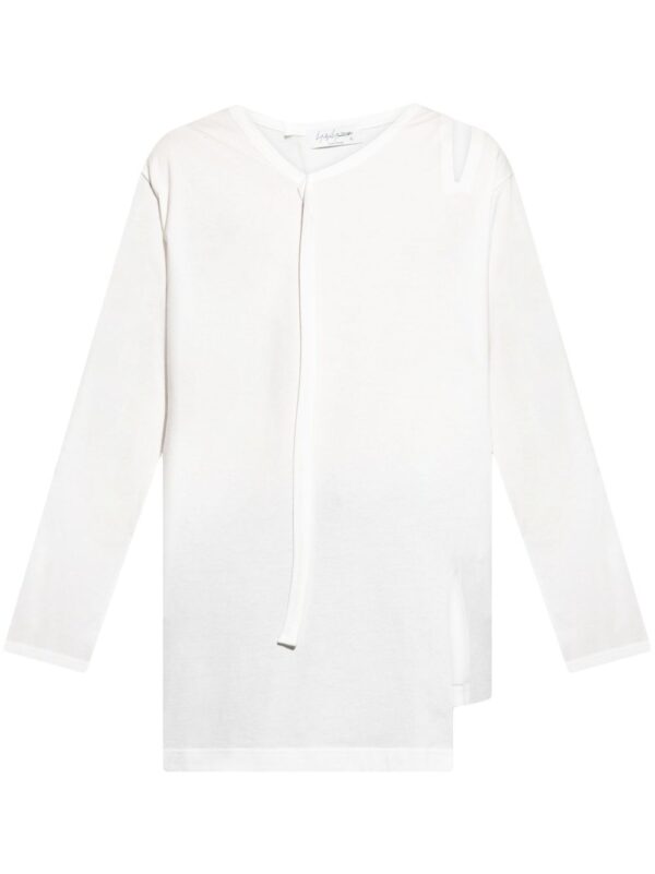 asymmetric long sleeved T-shirt