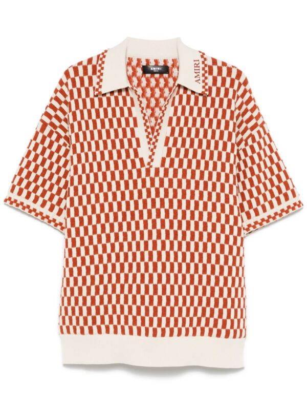 checkerboard-knit top