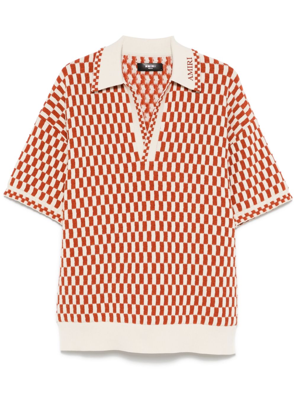 checkerboard-knit top