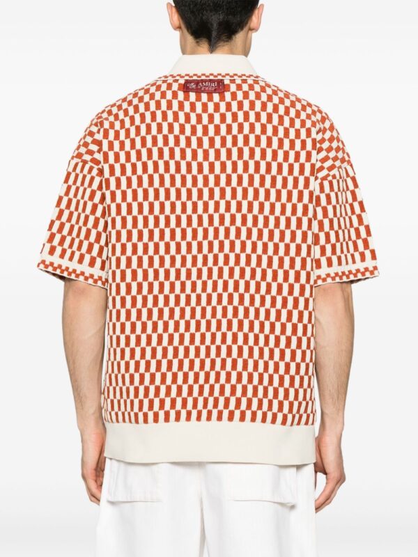 ⁦checkerboard-knit top⁩ - الصورة ⁦3⁩