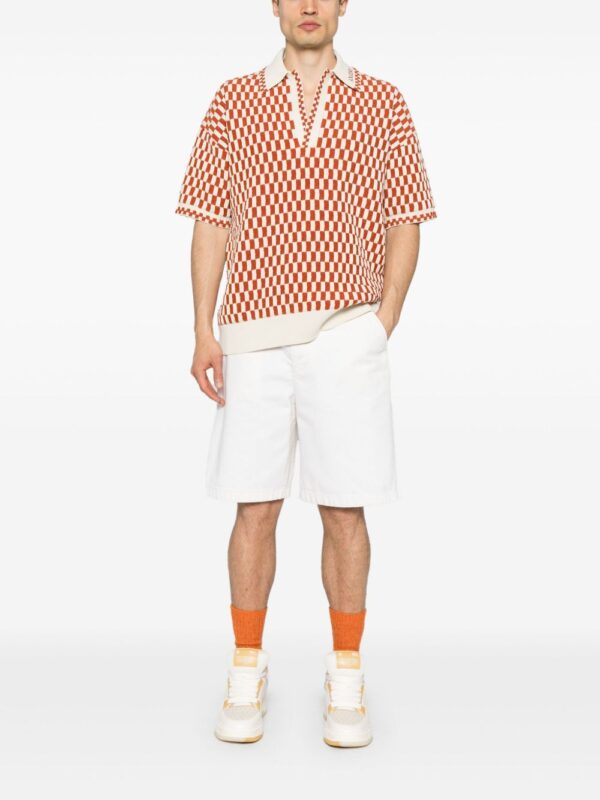 ⁦checkerboard-knit top⁩ - الصورة ⁦4⁩