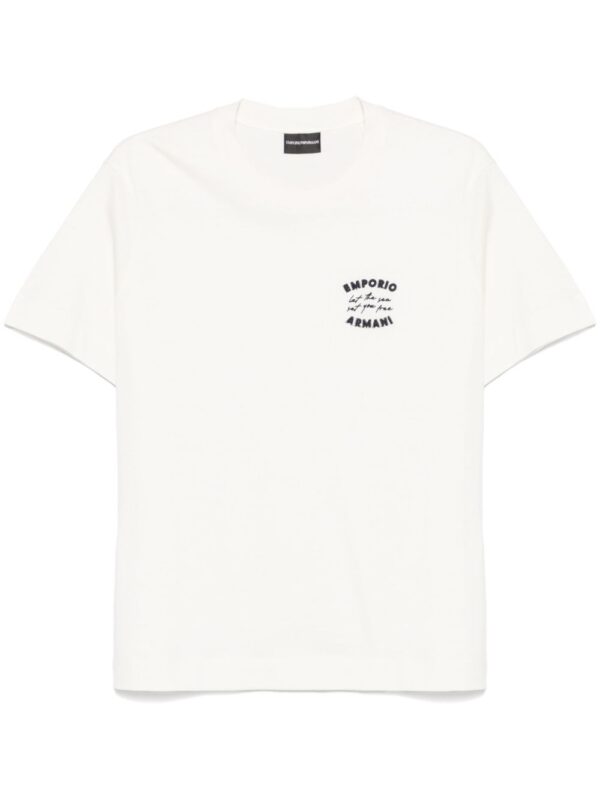 logo-embroidered T-shirt