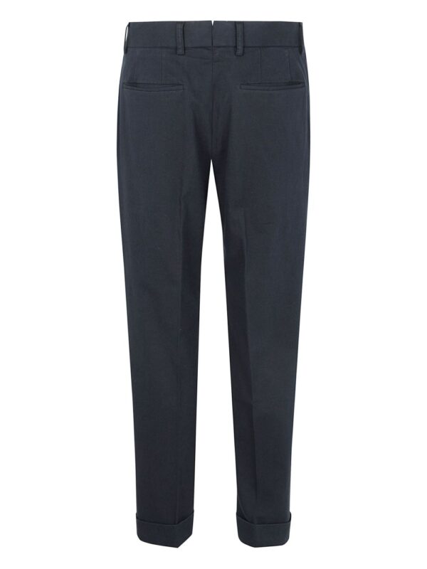 cotton straight-leg trousers