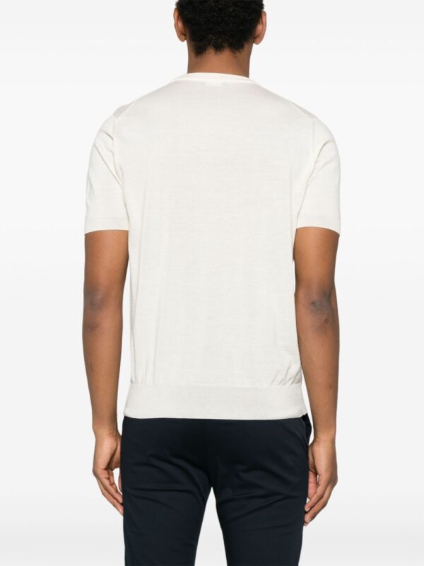 ⁦fine-ribbed T-shirt⁩ - الصورة ⁦3⁩