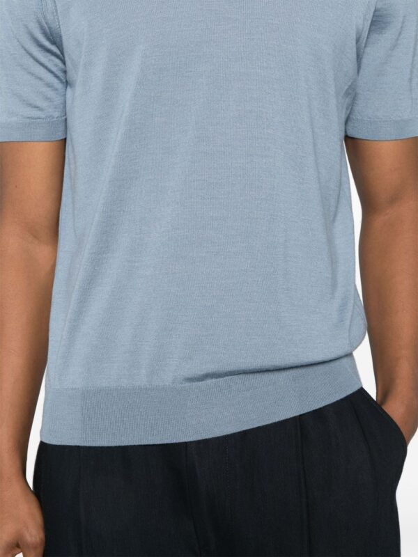 ⁦fine-ribbed T-shirt⁩ - الصورة ⁦2⁩