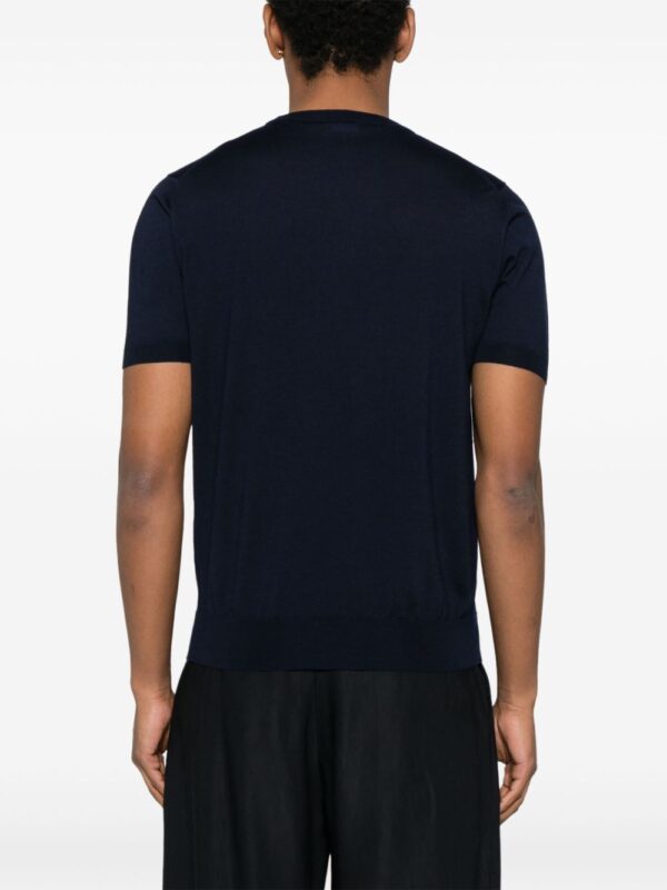 ⁦fine-ribbed T-shirt⁩ - الصورة ⁦4⁩