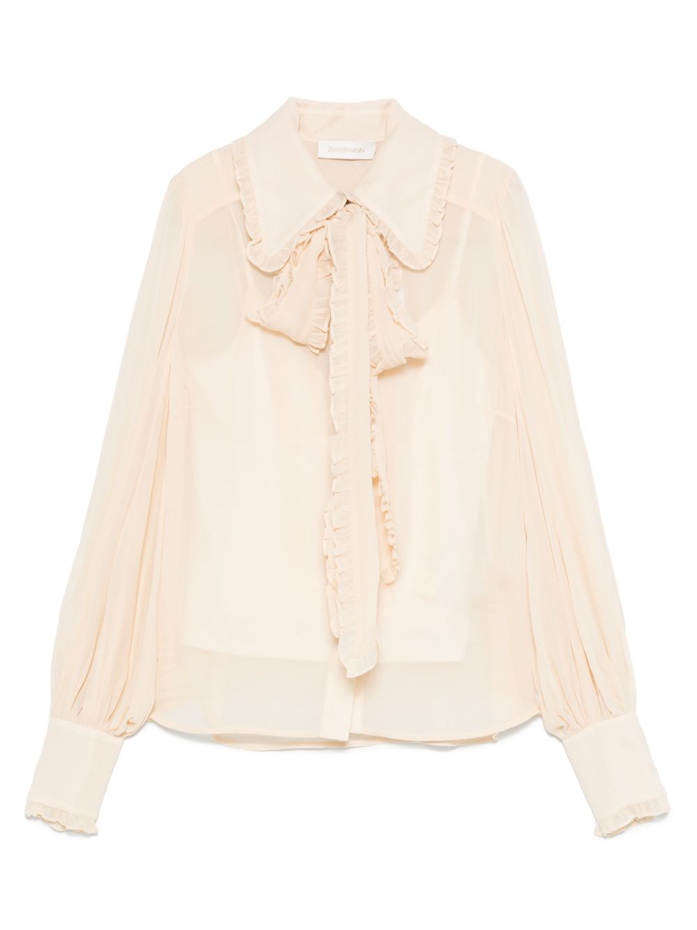 georgette bow shirt
