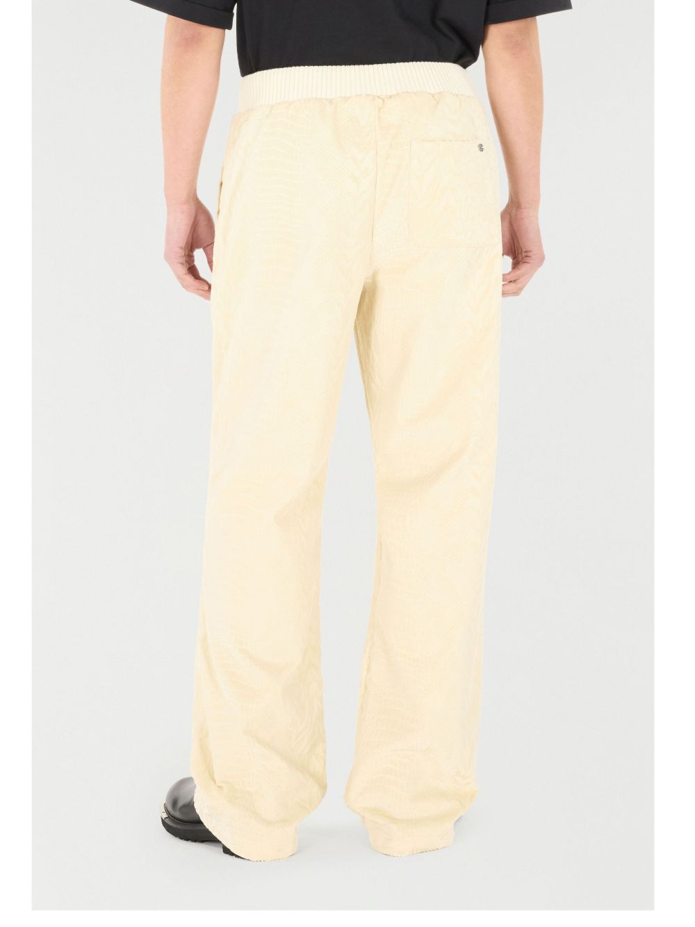 animal-print track pants