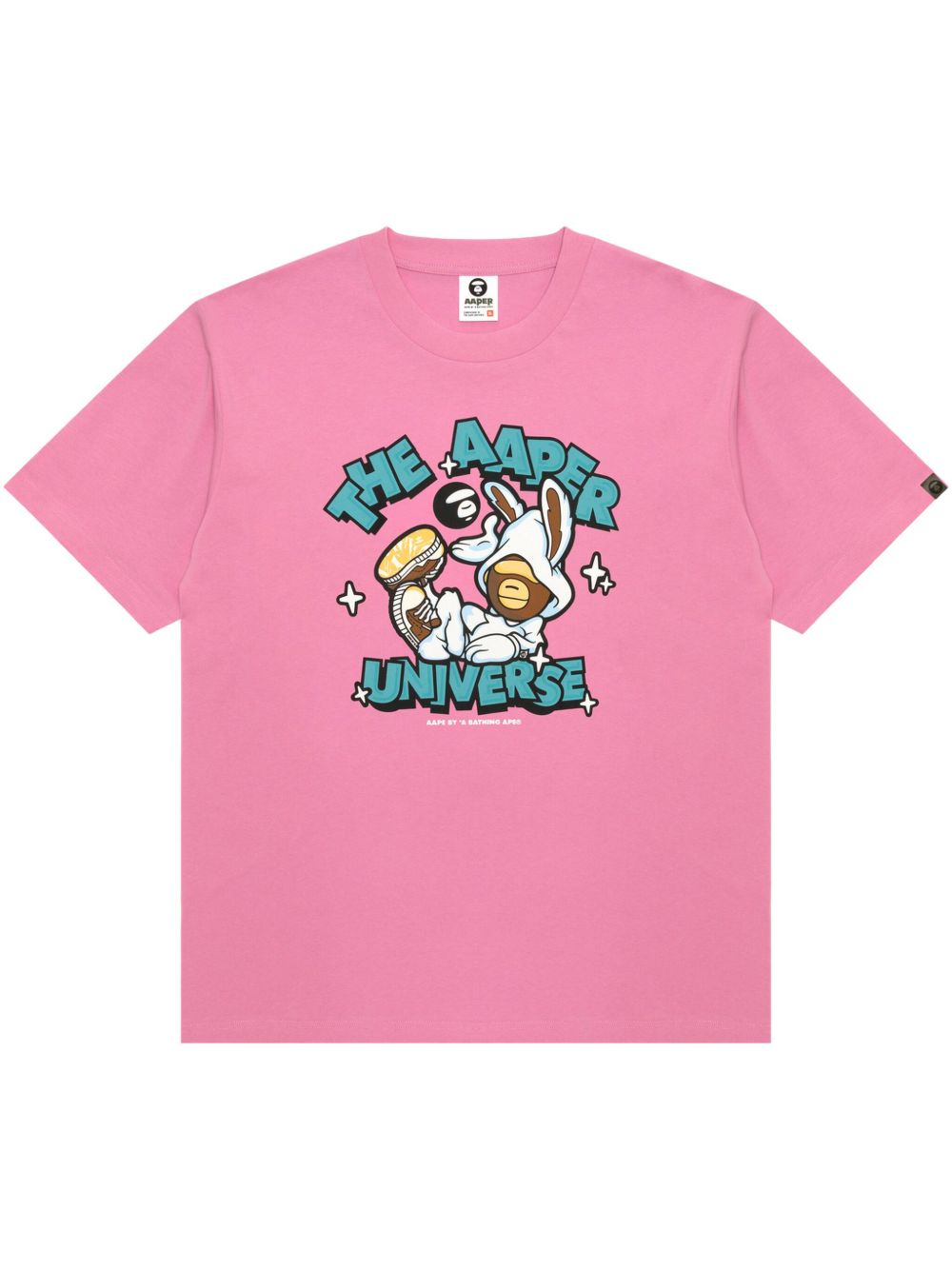 cartoon-print T-shirt