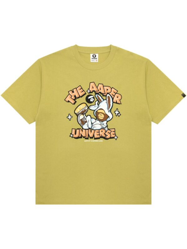 cartoon-print T-shirt