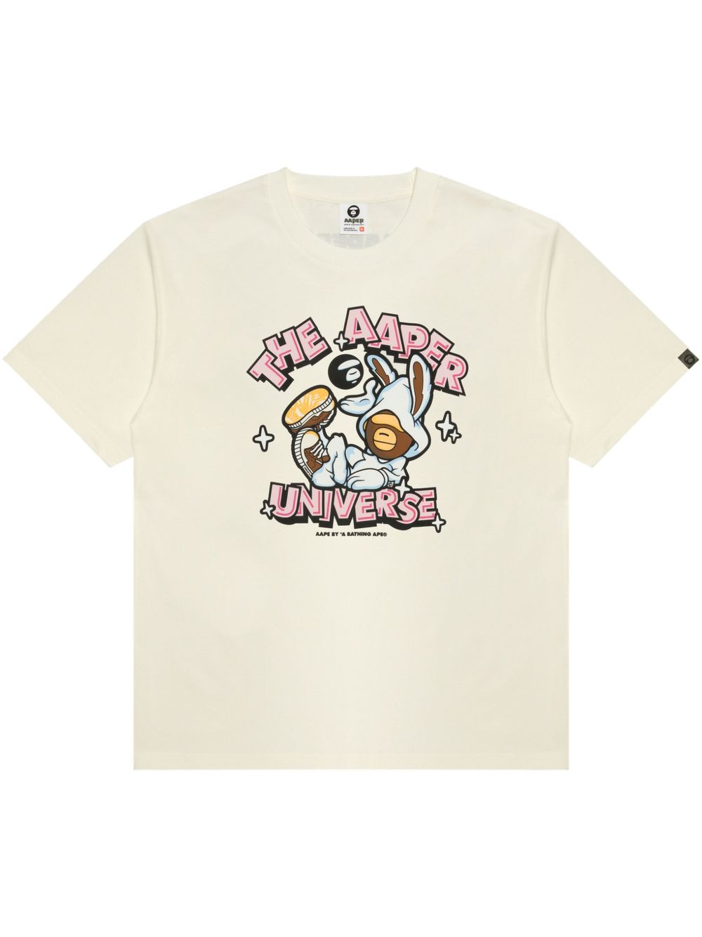 cartoon-print T-shirt