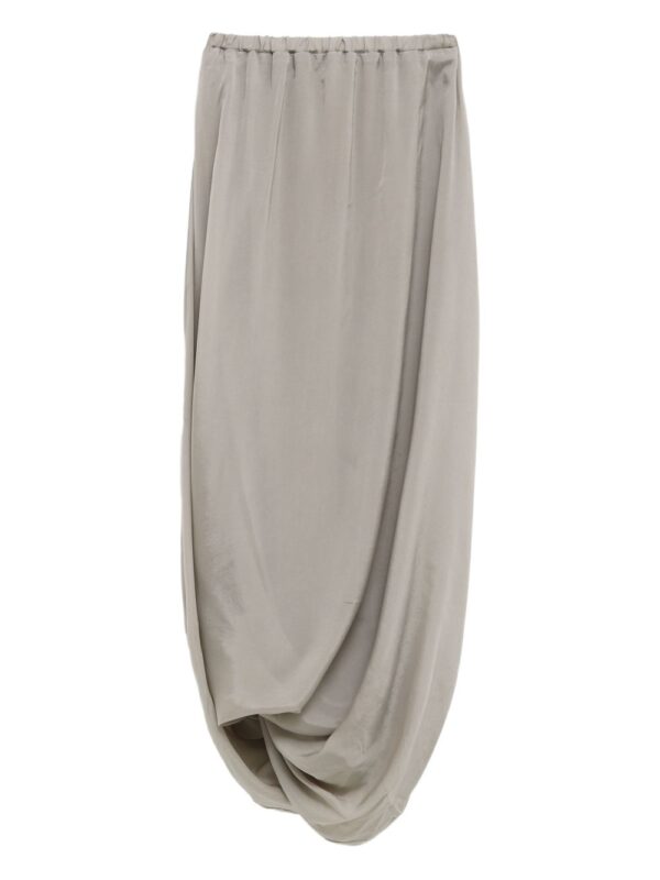 ⁦gathered-detail midi skirt⁩ - الصورة ⁦3⁩