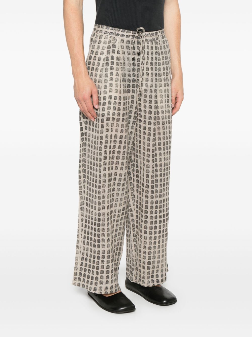 patterned trousers