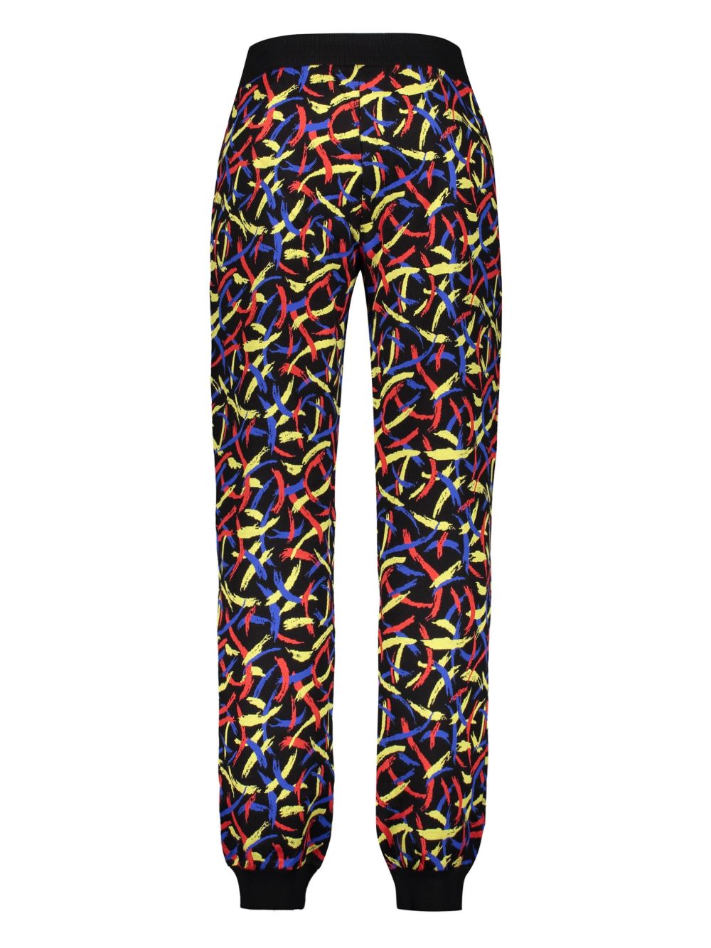 patterned-jacquard track pants