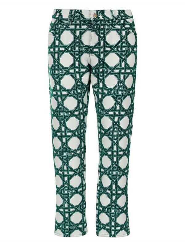 monogram-print trousers
