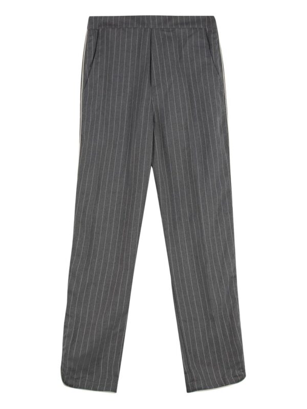 pinstriped cropped trousers