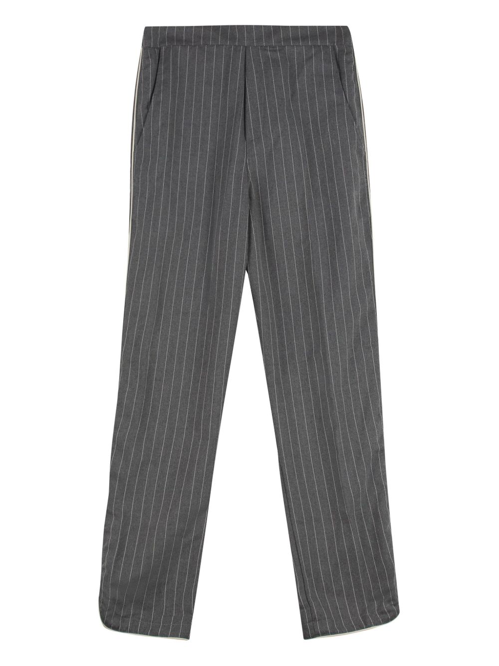 pinstriped cropped trousers