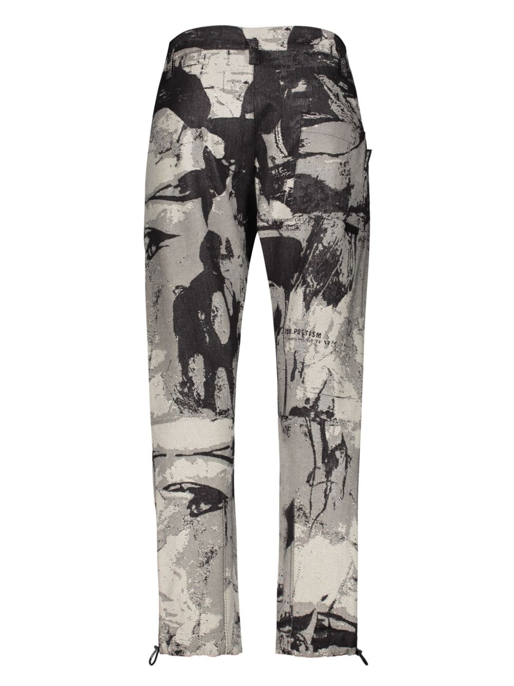 abstract-print trousers