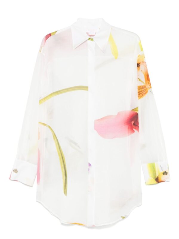floral-print shirt