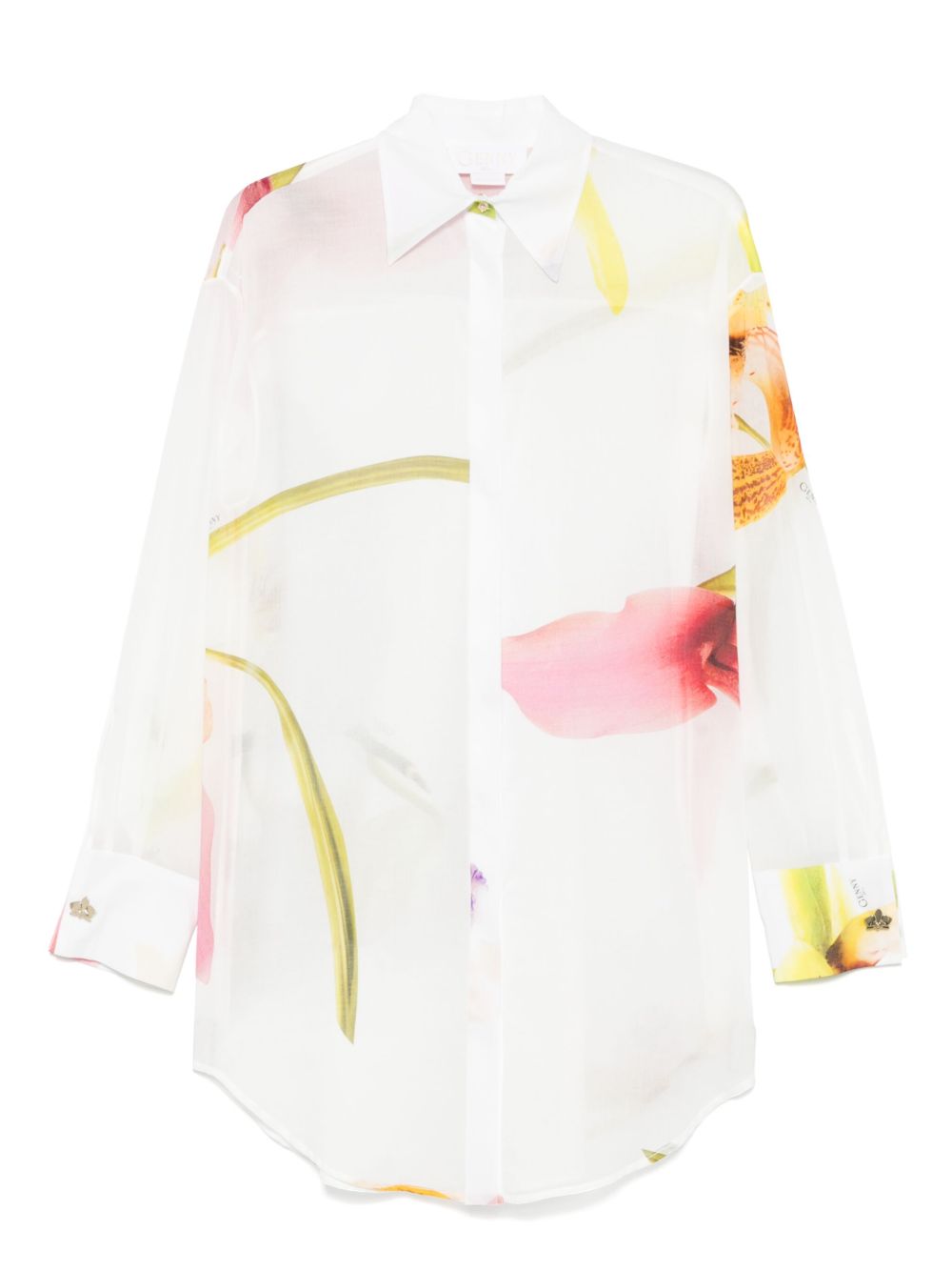 floral-print shirt