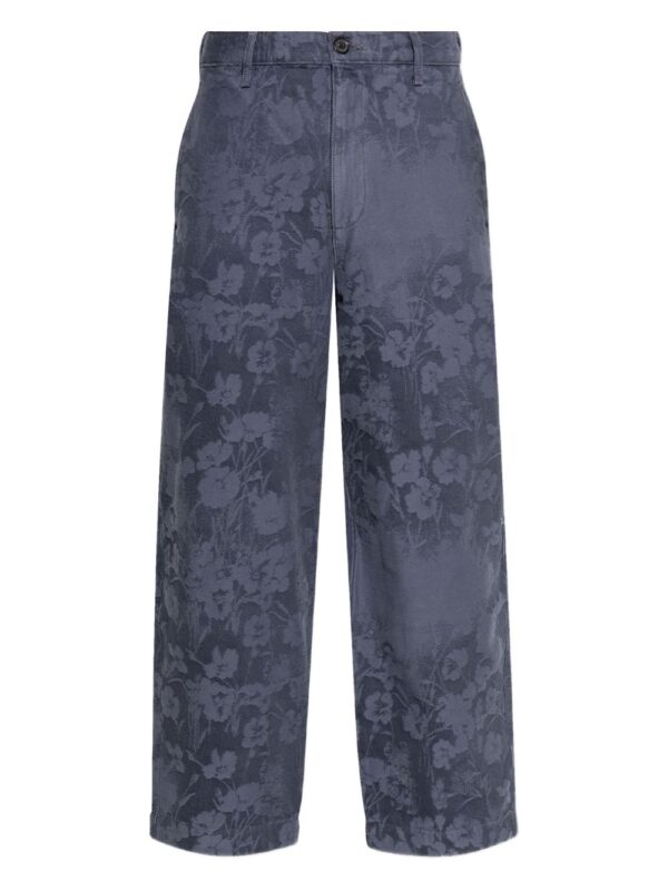 ⁦floral-print trousers⁩ - الصورة ⁦2⁩