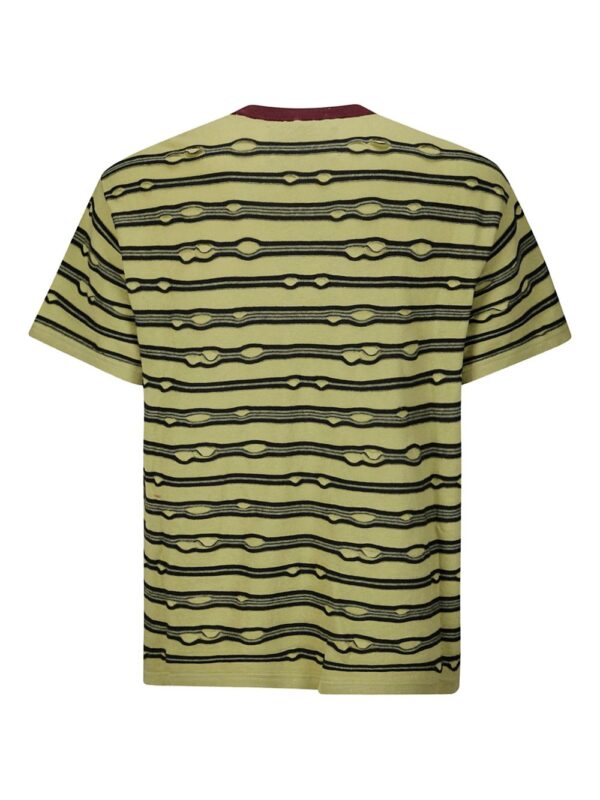⁦distressed striped T-shirt⁩ - الصورة ⁦3⁩