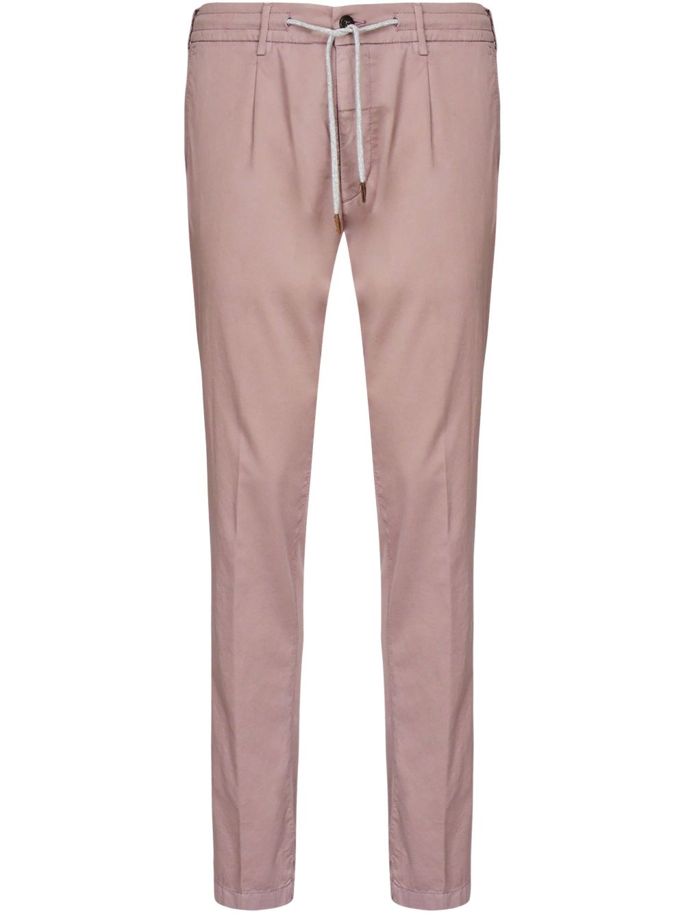 drawstring straight-leg trousers