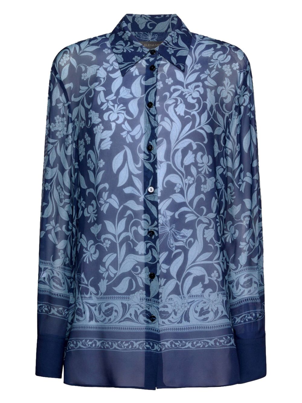 foral-print shirt