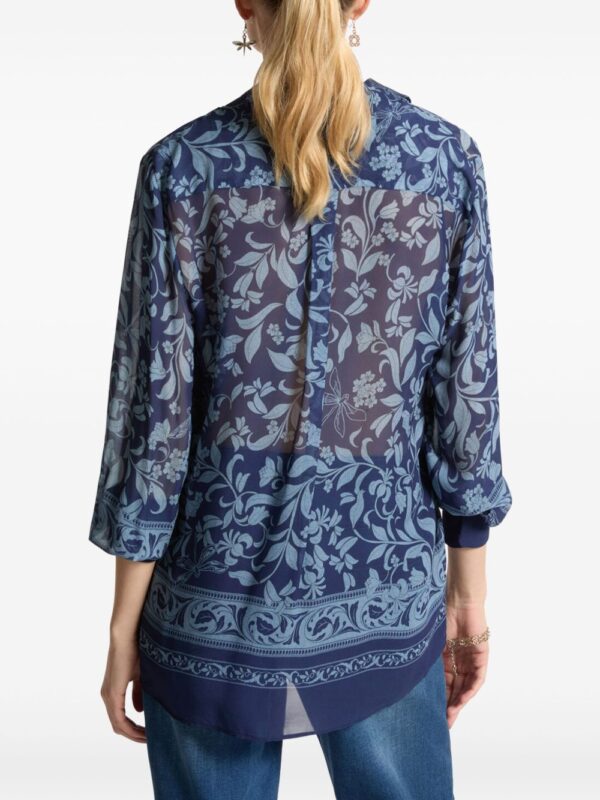 ⁦foral-print shirt⁩ - الصورة ⁦2⁩