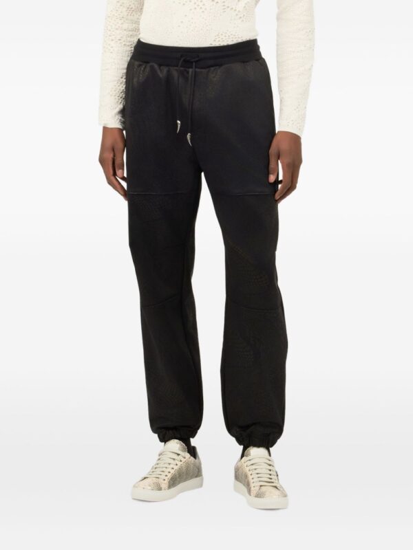 patterned-jacquard trousers